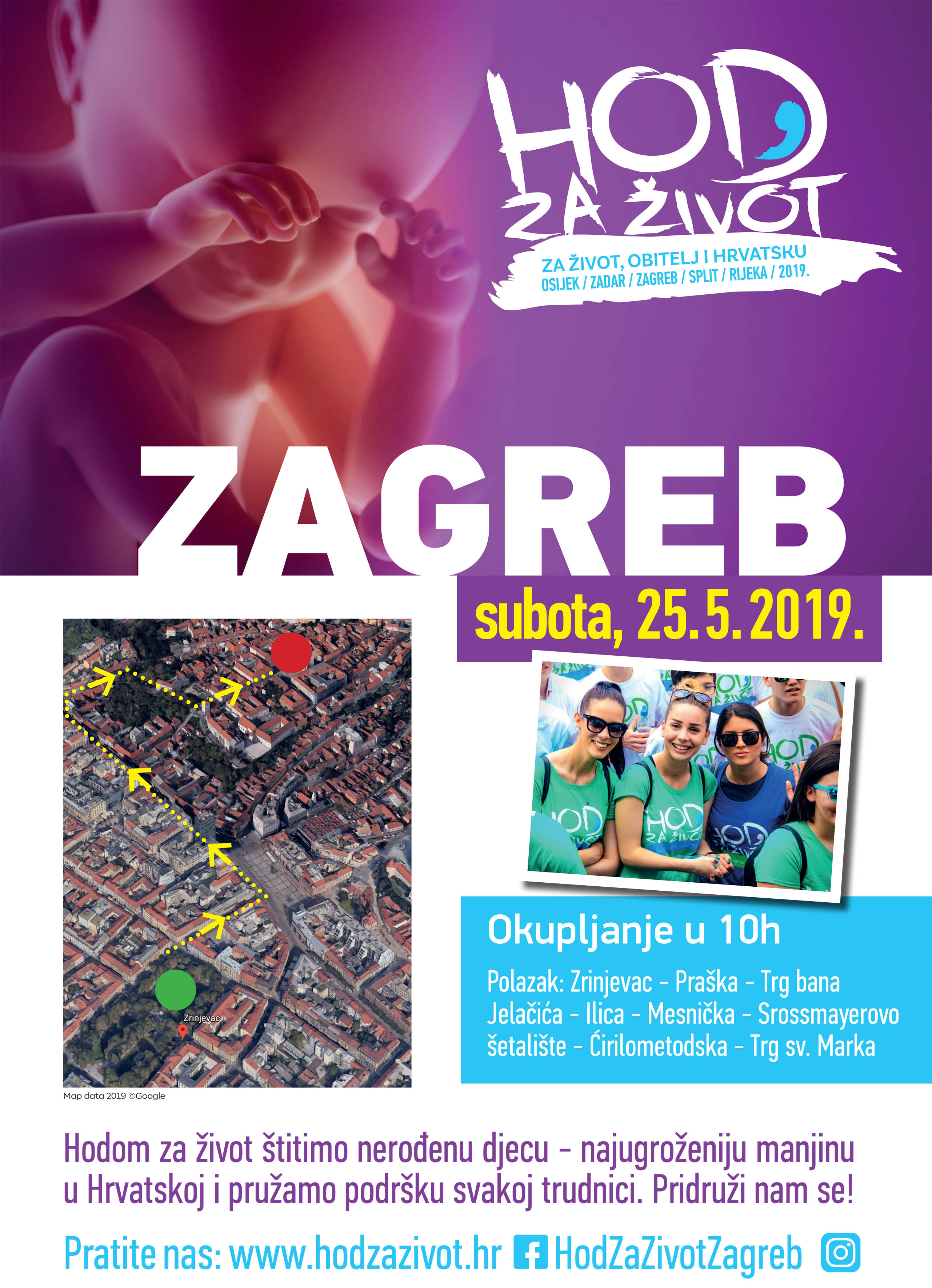 Hod za život Zagreb plakat FINAL