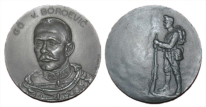 Medalja s likom Svetozara Borojevića - foto Wikipedia Medalja Svetozar Boroević