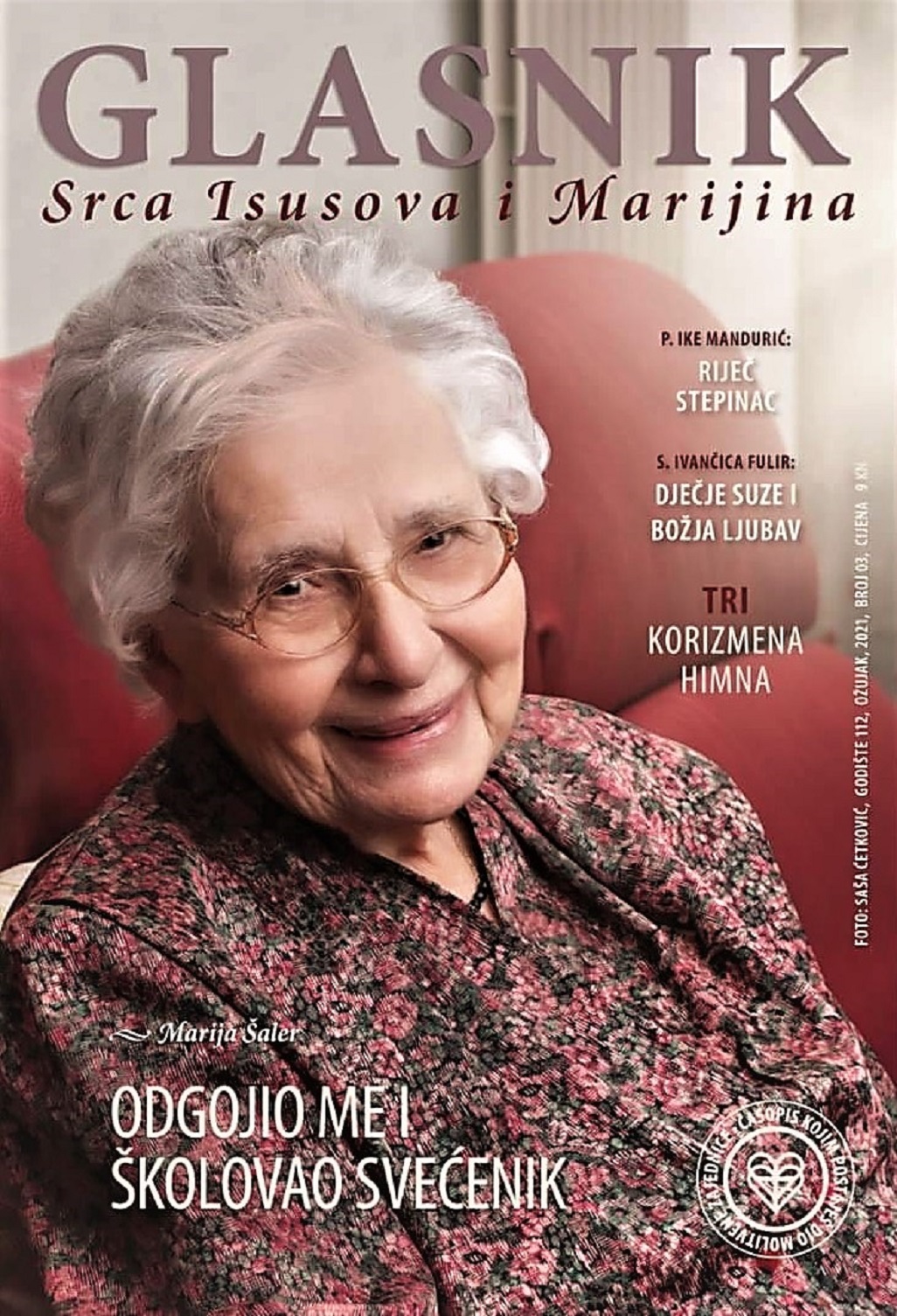 Glasnik Srca Isusova i Marijina Marija Šaler