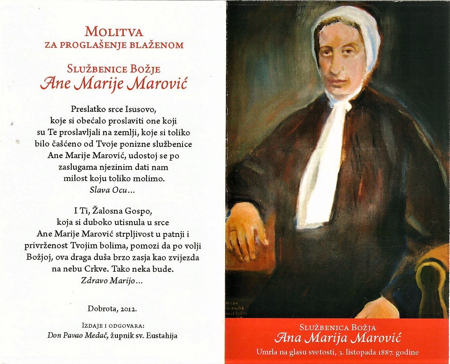 Ana Marija Marovic slika i molitva